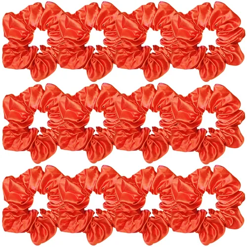 Vista 38 de Sufermoe 12 bandas elásticas para el cabello de seda satinada, color azul surtido de 4.5 pulgadas para mujeres y niñas