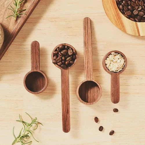 Vista 7 de Cucharas de madera para botes, cuchara de café, cuchara de café molido de madera estilo coreano de 16.8 cm, medición para granos molidos o té