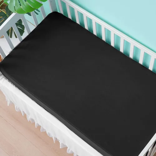 Vista 6 de David's Kids Juego de 2 sábanas ajustadas impermeables para cuna, protector ultra suave y transpirable para colchón de cuna para niños y niñas