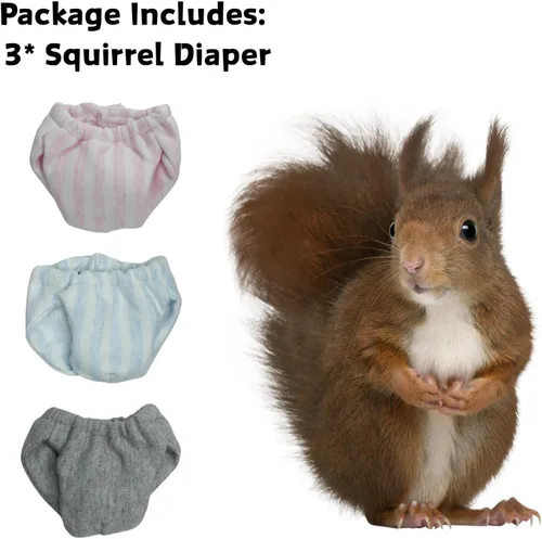Vista 7 de Pañales lavables de ardilla – Pañales de tela reutilizables extra pequeños para mascotas, altamente absorbentes, a prueba de fugas, pantalones