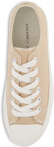 Vista 5 de CUSHIONAIRE Vasco Low Top - Tenis de lona para mujer + espuma viscoelástica, Negro