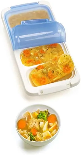 Vista 7 de Suitable Food Storage Freezer Pod Tray with Lid 4 Piece Set