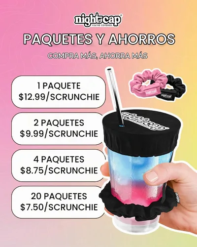 Vista 2 de Nightcap Coletero Cubrevasos - El Coletero Reutilizable para Prevención de Adulteración de Bebidas Como se Vio en Shark Tank Negro