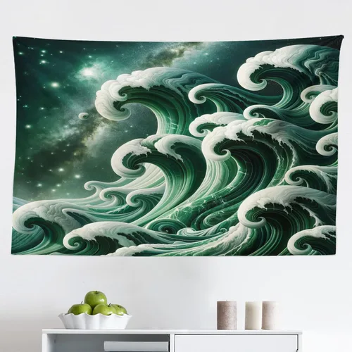 Vista 159 de Ambesonne Tapiz de arte afro, hombre negro fuerte con una corona de trazos impresión de pintura moderna, decoración de tela para colgar en la pared