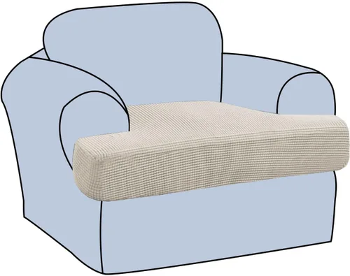Vista 46 de H.VERSAILTEX Funda elástica para sillón con cojín en forma de T, fundas de cojín en T para sillón y sofá de sala de estar, funda para sofá, funda