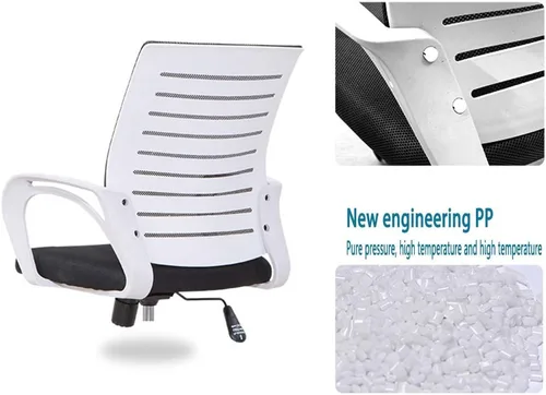 Vista 5 de Ergonomic Black Office Chair with Adjustable High Back, Breathable Mesh, Lumbar Support, Flip-up Armrests, Swivel Design for Comfortable Home/Office