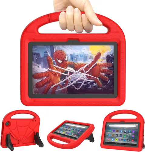 Vista 8 de Funda para tableta para nuevo 7 pulgadas 2024, cubierta ligera a prueba de golpes para niños con cubierta de soporte - negro