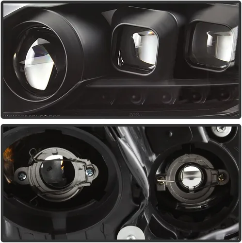 Vista 6 de ACANII - Para faros LED negros tipo Switchback con señal secuencial 2008-2015 G37 Q60 Coupe, lado del conductor y del pasajero