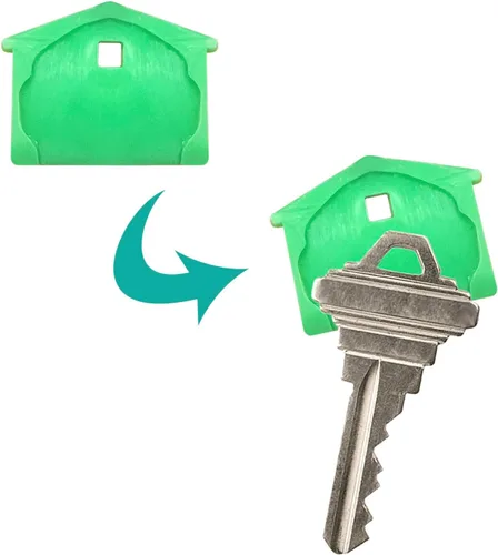Vista 4 de Lucky Line Casas en forma de llaves para KW1 y SC1 Key Ways, verde, 5/PK (162405)
