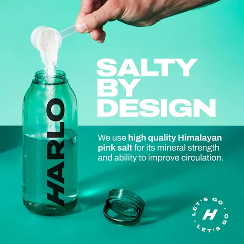 Vista 2 de Harlo - Mezcla de bebidas con electrolitos de colágeno y creatina - Sabor a sal de pomelo - Polvo hidratante para antes y después del entrenamiento