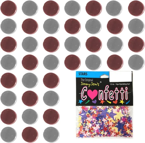 Vista 116 de Confetti Circle 1/4" Negro, Azul Marino Combo - 2 bolsas de media onza (1 oz) (8550/9971)