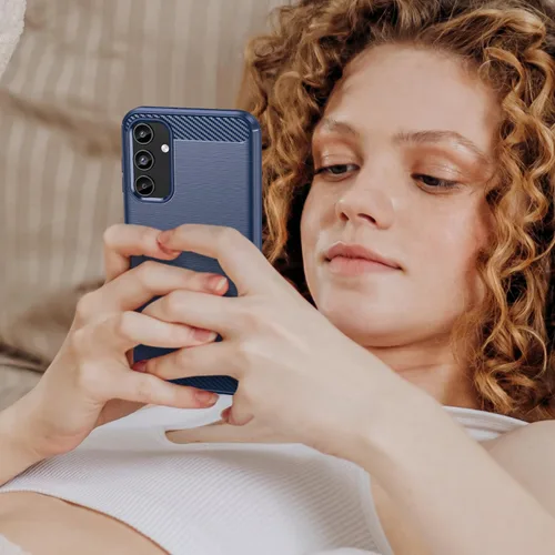 Vista 7 de Osophter Funda para Samsung Galaxy A15 5G: con 2 protectores de pantalla para Samsung Galaxy A15 5G Funda protectora de goma TPU flexible para Azul