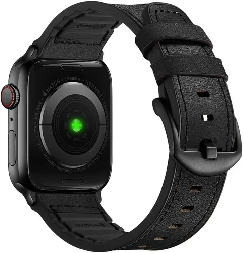 Vista 12 de Compatible con Apple Watch Band de 1.929 in 1.811 in 1.772 in 1.732 in 1.654 in, correas híbridas de silicona Mifa para hombres y mujeres, correa