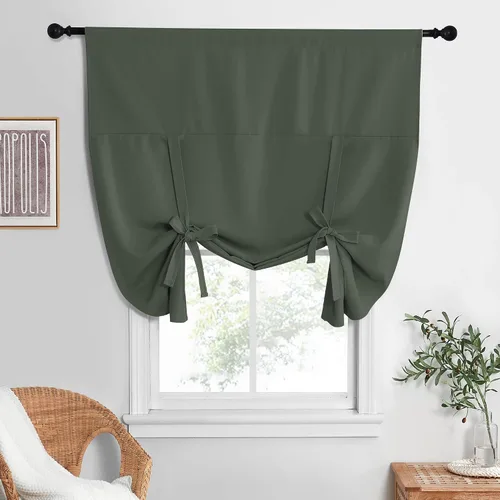 Vista 96 de NICETOWN Cortina Opaca con Aislamiento Térmico – Persiana Enrollable para Ventana de Bebé para Dormitorio/Acción de Gracias