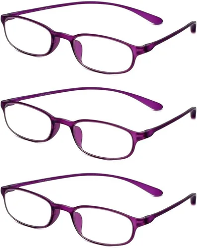 Vista 11 de Calabria 718 Flexie Oval - Gafas de lectura para hombres/mujeres, lectores flexibles, ligeros y duraderos, marco TR-90 de poder único plegable Ébano