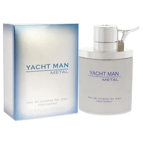 Vista 3 de MYRURGIA Yacht Man Metal perfume en aerosol para hombres, 3.40 onzas.
