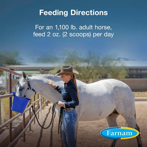 Vista 4 de Farnam Horseshoer's Secret Pelleted Hoof Supplements Concentrado, fórmula económica con 25 mg. de biotina por porción de 2 oz, 3.75 libras