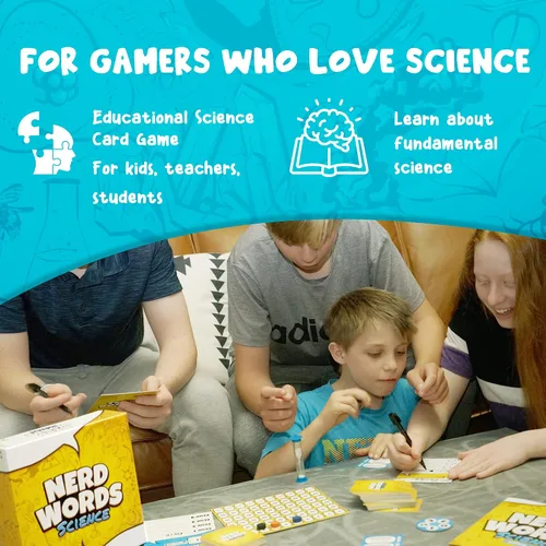 Vista 10 de Genius Games Nerd Words: ¡Ciencia! Juegos de grupo para adultos Juegos de fiesta para familias, niños, adolescentes, aulas
