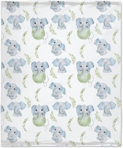 Vista 10 de Bonita manta de franela de elefante, ultra suave y acogedora, manta de forro polar ligera y mullida, manta de felpa cálida para sofá, cama, 30 x 40