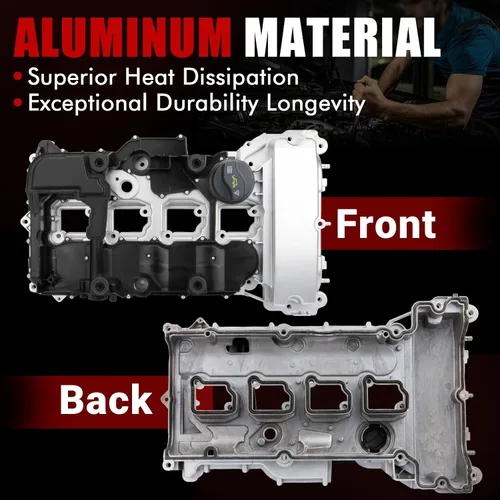 Vista 5 de MITZONE - Cubierta de válvula de motor de aluminio compatible con Mercedes Benz 1.8L Para Mercedes Benz C180 C200 E200 E250 SLK200 C250 C250