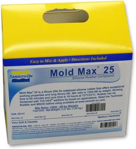 Vista 2 de Smooth-On Mold Max 25, caucho de silicona de curado por condensación, unidad de pinta