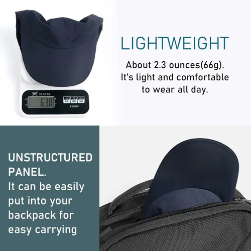 Vista 5 de Gorra de béisbol impermeable para hombre, sombrero de lluvia plegable para correr al aire libre, sombrero de pesca solar