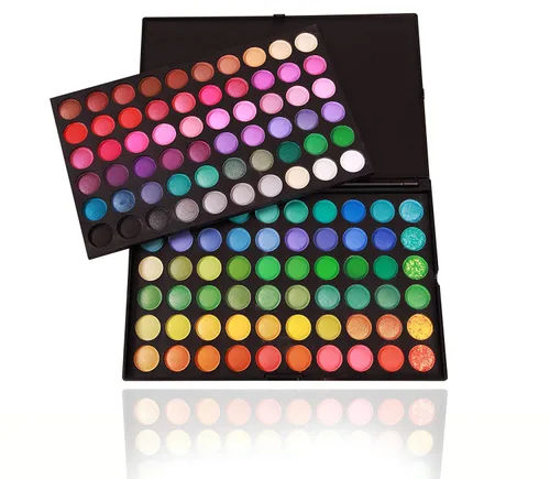 Vista 2 de Paleta de sombra de ojos de maquillaje de 120 colores natural nude mate brillo pigmento sombra de ojos paleta impermeable ahumado profesional kit