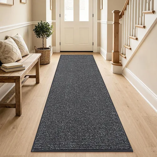 Vista 44 de BEQHAUSE Alfombra de Entrada de 20"x32" Tapete Interior para Puerta Antideslizante Lavable, Alfombras de Pasillo Absorbentes y Resistentes a Manchas