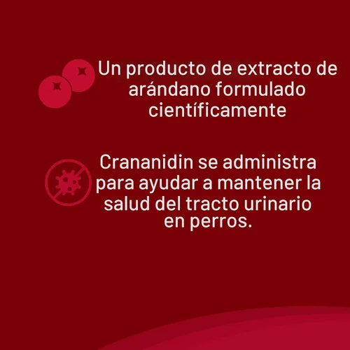 Vista 4 de Nutramax Laboratories Crananidin Extracto de Arándano Suplemento para la Salud del Tracto Urinario para Perros, 75 Tabletas masticables