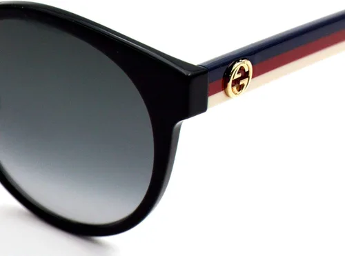 Vista 4 de GUCCI Sylvie Web - Gafas de sol redondas color azul Negro Gris Multicolor
