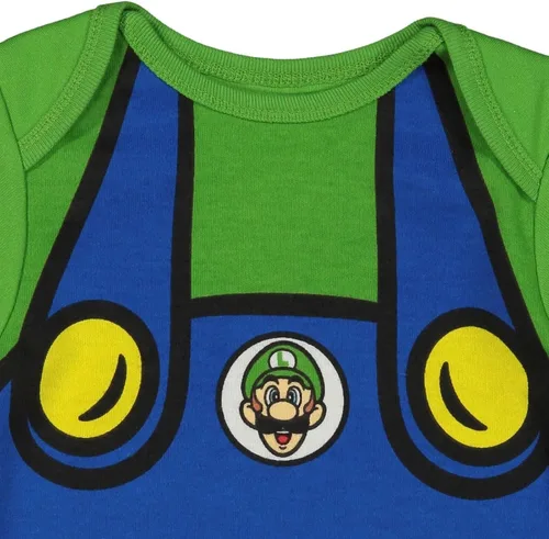 Vista 6 de SUPER MARIO Nintendo - Disfraz de bebé de manga corta y sombrero de bebé a niño