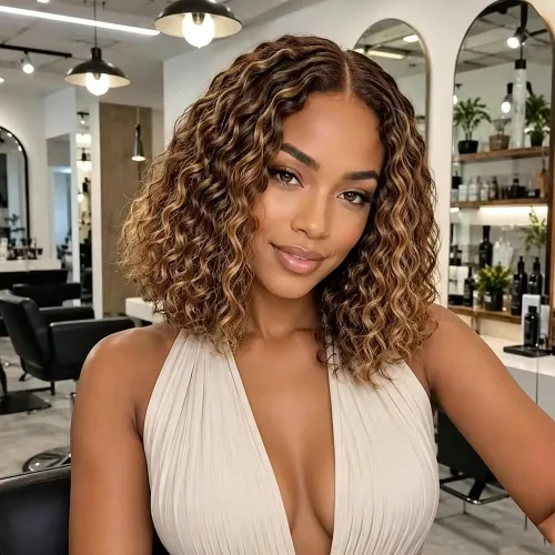 Vista 9 de Match All Skin Blunt Cut Bob Glueless Lace Wig Pre Plucked Natural Baby Hair Short Bob Bone Straight 13X4 HD Invisible Lace Wig Braizilian Human
