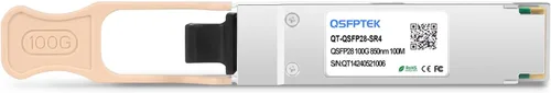 Vista 2 de QSFPTEK Módulo óptico del transmisor-receptor de 100GBASE-SR4 QSFP28 850nm el 328.1 ft compatible para QSFP-100G-SR4-S