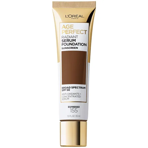 Vista 25 de L'Oreal Paris Age Perfect - Base de suero radiante con SPF 50, almendra, 1 onza