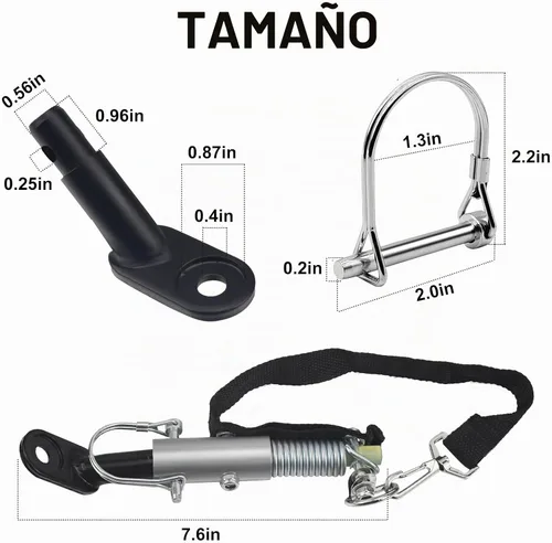 Vista 4 de Acoplador de remolque de bicicleta, conector de enganche de remolque, ajuste universal para remolques de bicicleta de carga para niños, accesorios