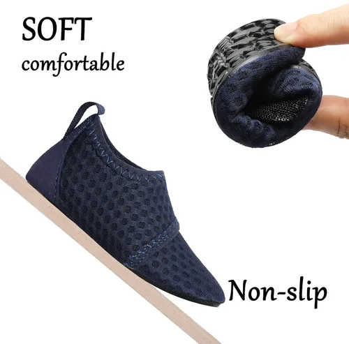 Vista 6 de L-RUN Zapatos de agua para bebés, zapatos de natación para playa, natación, piscina, zapatos de natación para bebés