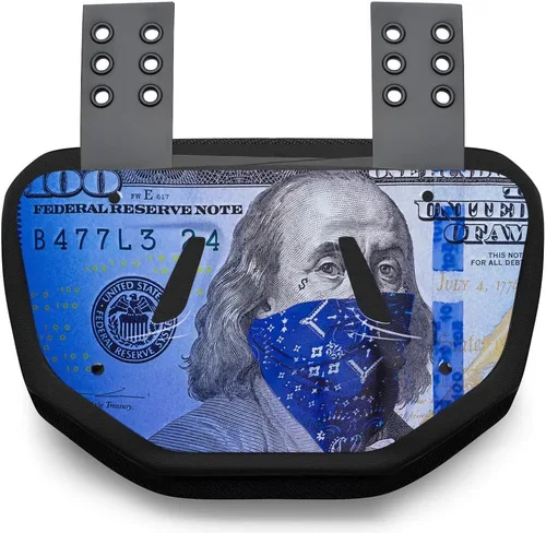 Vista 22 de Battle Sports Placa de espalda de fútbol novedosa – Protector de espalda inferior de carcasa dura con espuma contorneada para protección de alto