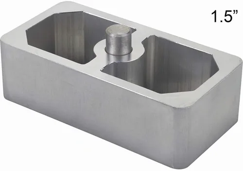 Vista 5 de Bloque de bajada de resorte de hoja de aluminio de 1 pulgada – Universal, versátil para ajuste de altura de manejo, 2.5 pulgadas de ancho x 5