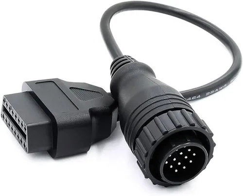 Vista 2 de Cable adaptador OBDII de 14 pines a 16 pines para Mercedes Benz Sprinter OBD2 macho a hembra Conenctor Cable para leer información de diagnóstico