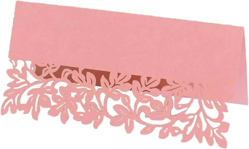 Vista 10 de Katutude Paquete de 50 tarjetas de lugar azules, tarjetas de nombre de asiento de mesa para bodas, banquetes, cenas