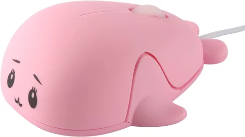 Vista 9 de elec Space Ratón con cable, lindo animal con forma de delfín, ratón óptico con cable USB para computadora de escritorio, laptop, 3 botones, cable