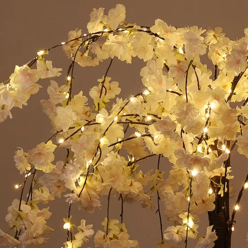 Vista 5 de [Usado] Árbol de cerezo iluminado con luz LED, blanco cálido