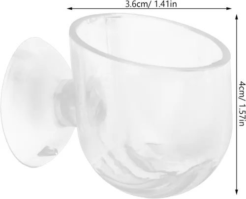 Vista 2 de Ipetboom 4 piezas de macetas colgantes para acuario con gusanos rojos, tazas para plantas acuáticas, soporte para camarones acuáticos, decoración