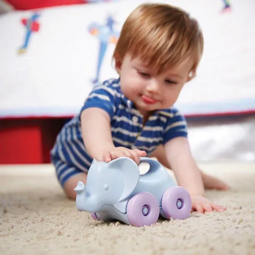 Vista 5 de Conjunto de juguetes para bebés de Green Toys (Primera llaves, vasos apilables, elefante).
