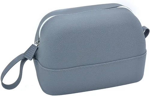 Vista 8 de Bolsa de maquillaje impermeable, bolsa de aseo de silicona, bolsa de almacenamiento de viaje portátil, bolsa de cosméticos lavable de gran Azul