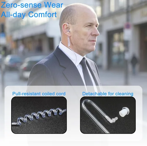 Vista 3 de Auricular de vigilancia Walkie-Talkie para Motorola CP185 CP200 BPR40