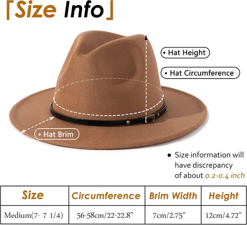 Vista 4 de Lisianthus - Sombrero con cinta con hebilla de ajuste, para mujer, modelo Fedora