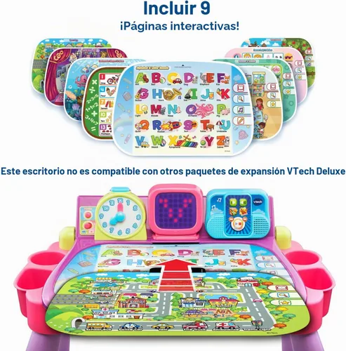Vista 5 de VTech Escritorio de actividades Touch and Learn (embalaje sin frustraciones), morado