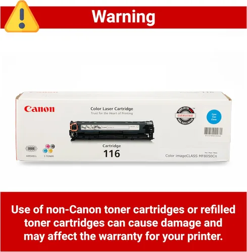 Vista 4 de Canon Cartucho de tóner cian 116 genuino compatible con MF8050Cn, MF8080Cw