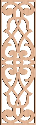Vista 18 de 9 3/8"W x 24 3/8"H x 1/4"T Bellaire Decorativos Paneles de pared de madera calado, abedul